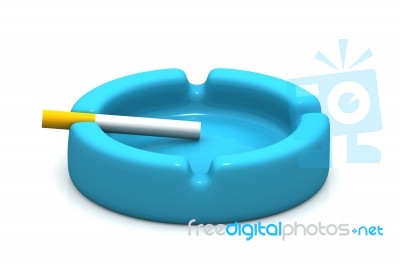 Cigarette In Ashtray Stock Image