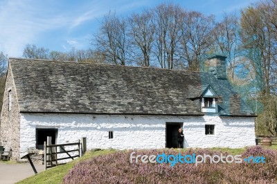 Cilewent Farmhouse Stock Photo