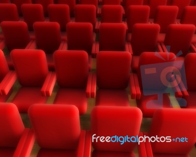 Cinema Chairs Stock Image