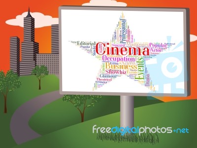 Cinema Star Indicates Hollywood Movies And Cinemas Stock Image