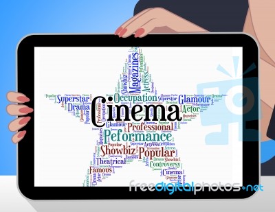 Cinema Star Indicates Picture Show And Filmography Stock Image