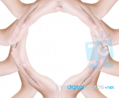 Circle Hand Isolated Stock Photo