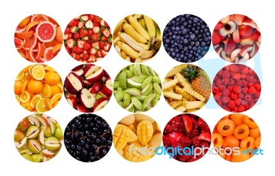 Circle Of Fruits Stock Photo