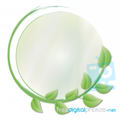 Circle Of Green Leaves Stock Image