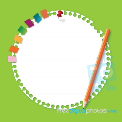 Circle Paper And Pencil Stock Image