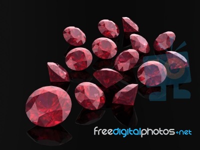 Citrine, Ruby Stock Image