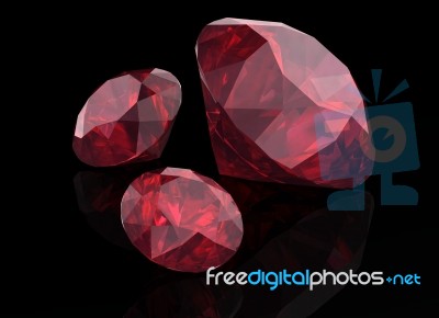 Citrine, Ruby Stock Image