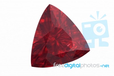 Citrine Ruby On White Background Stock Image