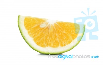 Citrus Sinensis Isolated On The White Background Stock Photo