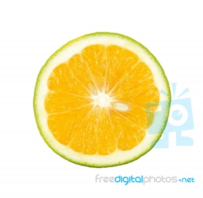 Citrus Sinensis Isolated On The White Background Stock Photo