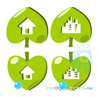 City And Home Environment Icon Stock Image