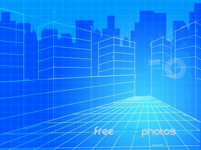 City Background Means Commercial Backgrounds And Corporation Stock Image