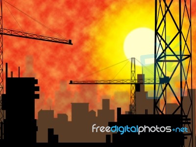 City Construction Indicates Constructing Constructed And Building Stock Image