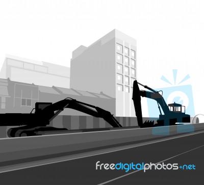 City Construction Scene Stock Image