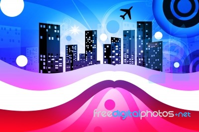 City In Abstract Background Stock Image