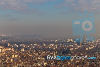 City Landscape In The City Of Lyon Stock Photo