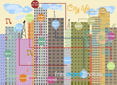 City Life Stock Image