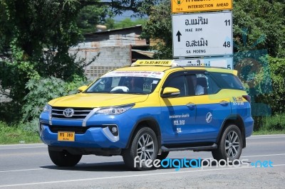 City Taxi Meter Chiangmai, Toyota Fortuner Stock Photo