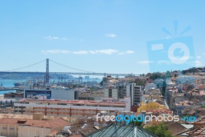 City View In Lisbon, Portugal Stock Photo