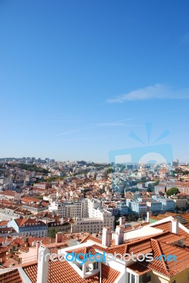 Cityscape Of Lisbon In Portugal Stock Photo