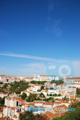 Cityscape Of Lisbon In Portugal Stock Photo