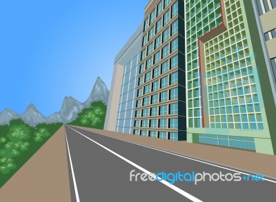 Cityscape Scene Stock Image