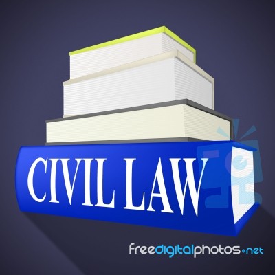 Civil Law Indicates Know How And Attorney Stock Image