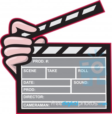 Clapboard Clapperboard Clapper Front Stock Image