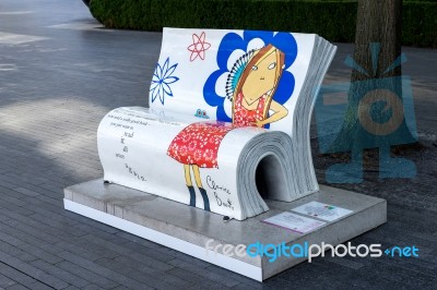 Clarice Bean Bookbench In London Stock Photo