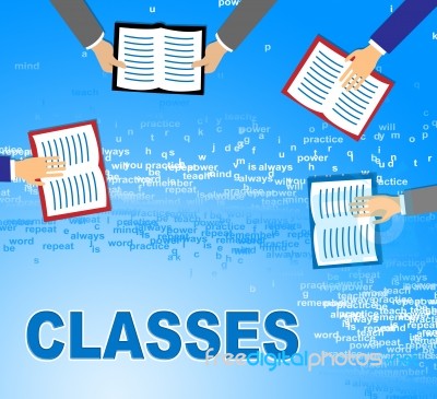 Classes Books Indicates Knowledge Classroom And Learning Stock Image