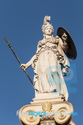 Classic Athena Statue Stock Photo