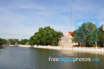 Classic Building Water Front Canel Of Park Stock Photo