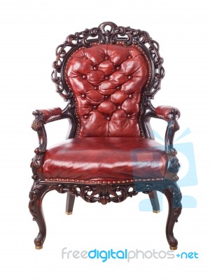 Classic Leather Luxury Big Boss Chair Stock Photo