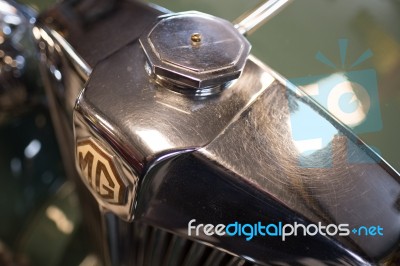 Classic Mg Radiator In The Motor Museum At Bourton-on-the-water Stock Photo