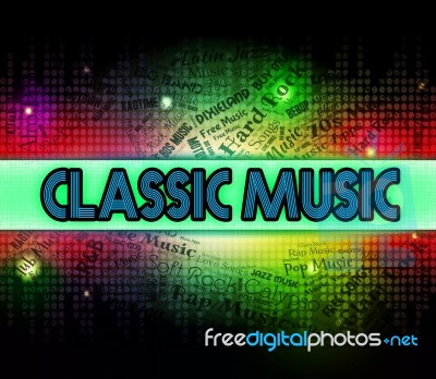 Classic Music Shows Sound Track And Authoritative Stock Image