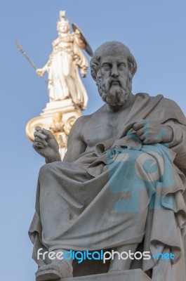 Classic Plato Statue Stock Photo