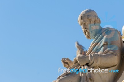 Classic Plato Statue Stock Photo