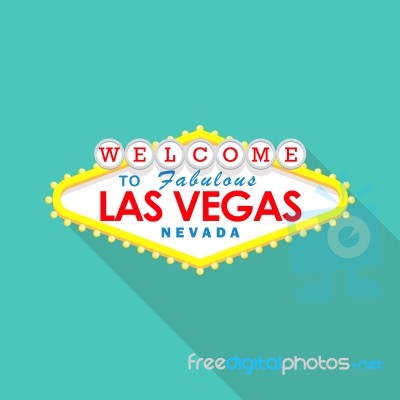 Classic Retro Welcome To Las Vegas Sign Stock Image