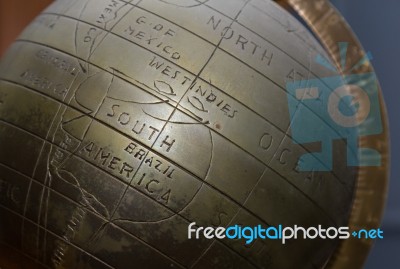 Classic South America Globe Of Model Stock Photo