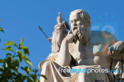 Classic Statue Socrates Stock Photo