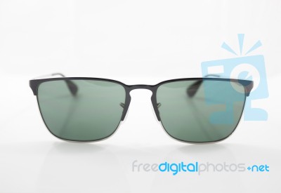 Classic Sunglasses Isolated On White Background Stock Photo