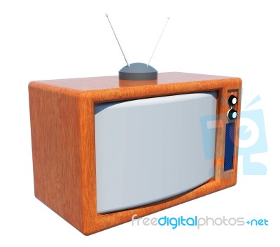 Classic Television Stock Image