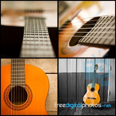 Classical Guitar Stock Photo