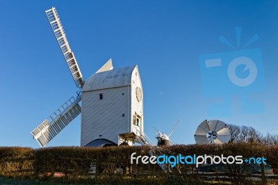 Clayton, East Sussex/uk - January 3 : Jack And Jill Windmills On… Stock Photo