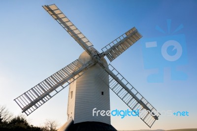 Clayton, East Sussex/uk - January 3 : Jill Windmill On A Winter'… Stock Photo