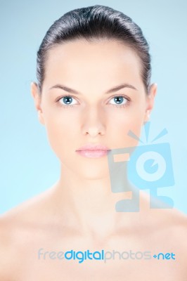 Clean Skin Woman Stock Photo