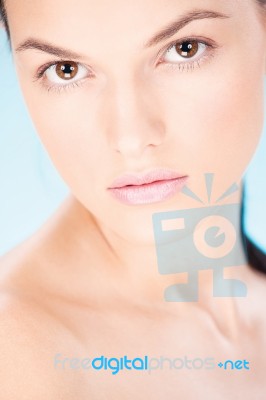 Clean Skin Woman Stock Photo