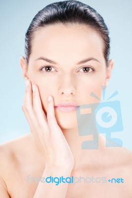 Clean Skin Woman Stock Photo