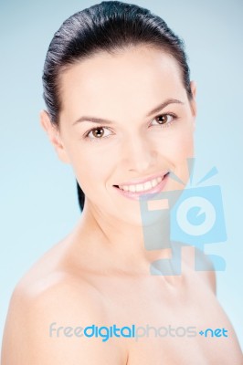 Clean Skin Woman Stock Photo