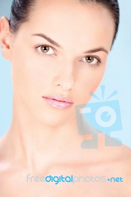 Clean Skin Woman Stock Photo